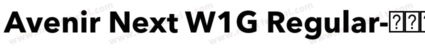 Avenir Next W1G Regular字体转换